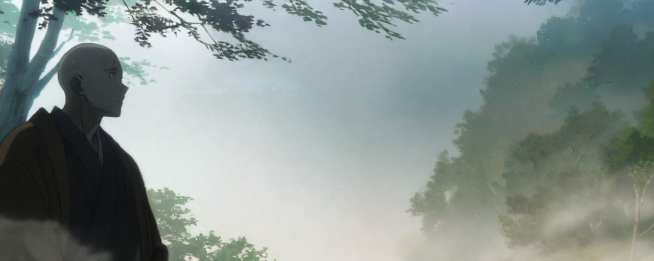 Illustrated folktale banner for Iwana-bōzu