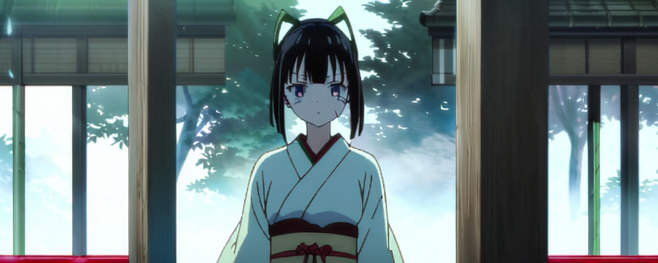 Illustrated folktale banner for Kuchisake-onna