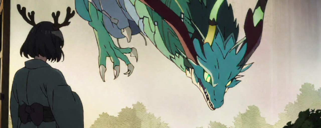 Illustrated folktale banner for Ryū